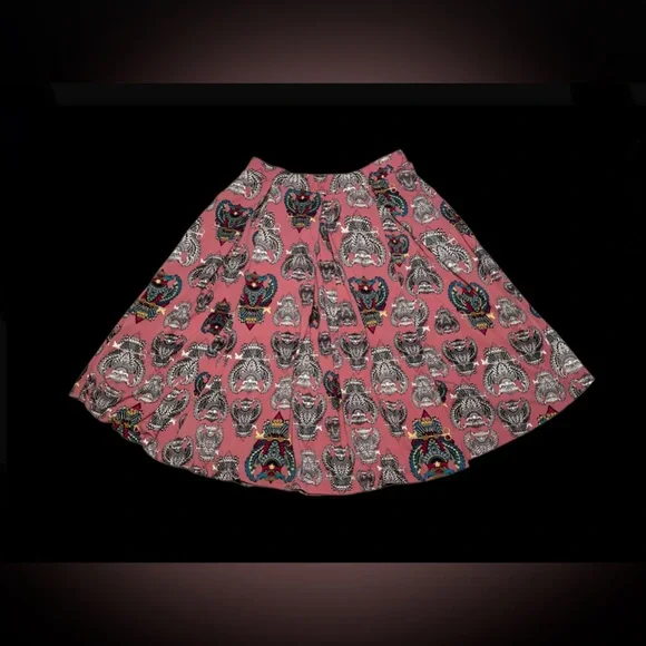 LulaRoe: Skeleton Key Pattern Swing Skirt - Picture 9 of 17